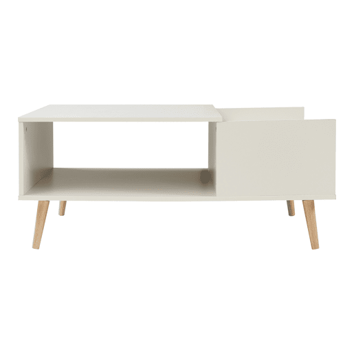Mesa de centro Hallevil com gaveta 106x59x44 cm Branco en.casa