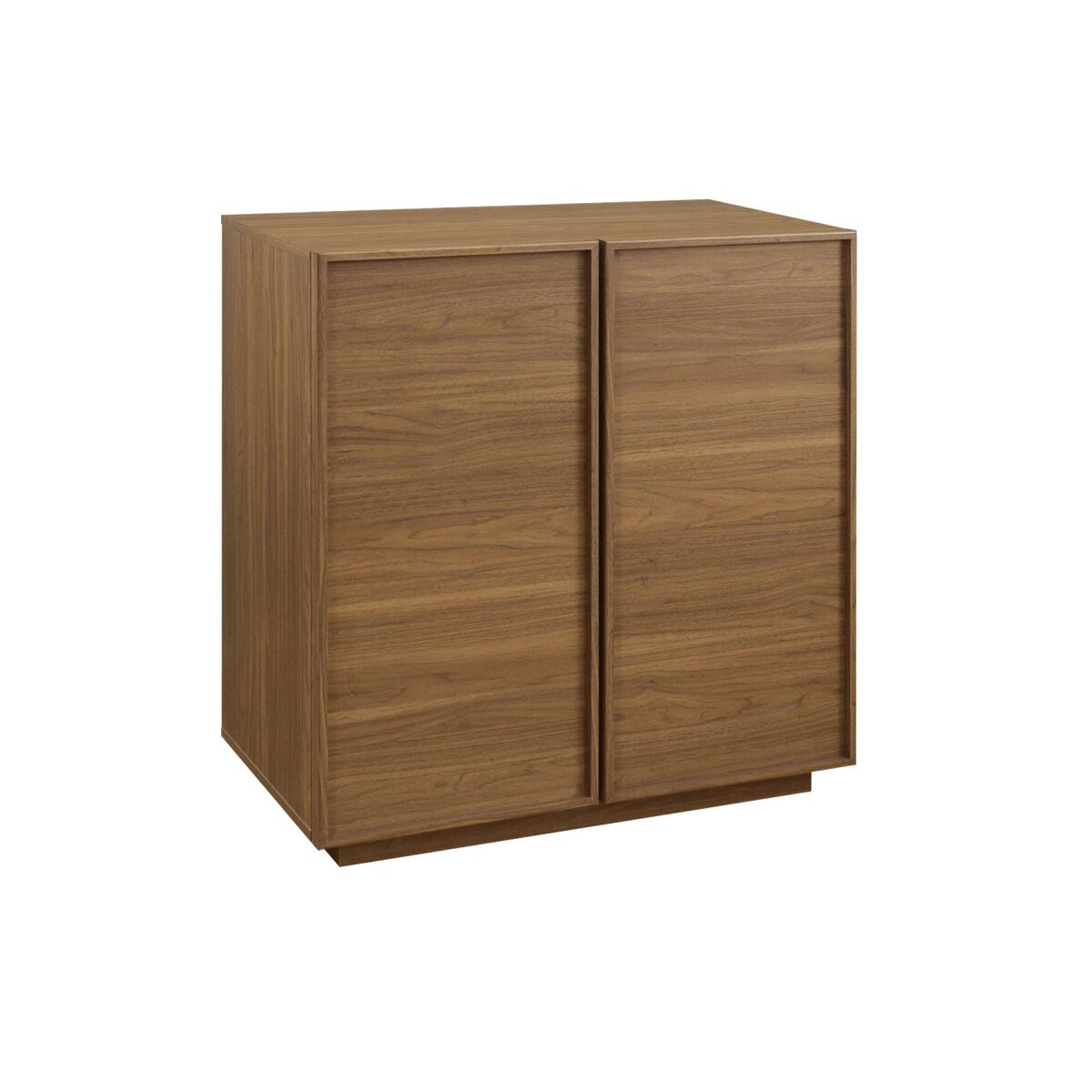 Aparador efecto madera 2 puertas, 80cm 80 Madera Oscura