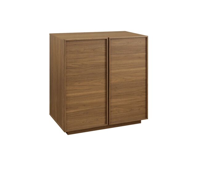 Aparador efecto madera 2 puertas, 80cm nogal - 80x43x85 cm