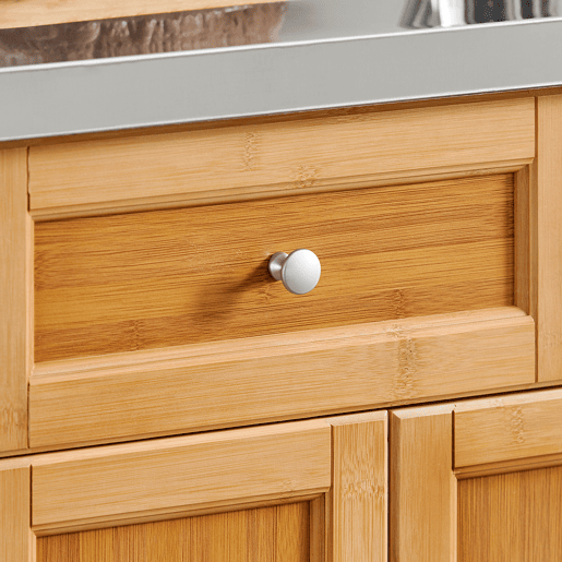 Ilha de cozinha sobre rodas SoBuy com bancada extensível, armário economizador de espaço, carrinho de cozinha com rodas, com duas gavetas e prateleira ajustável Natural 107x(46-71) x92,5 cm FKW130-N
