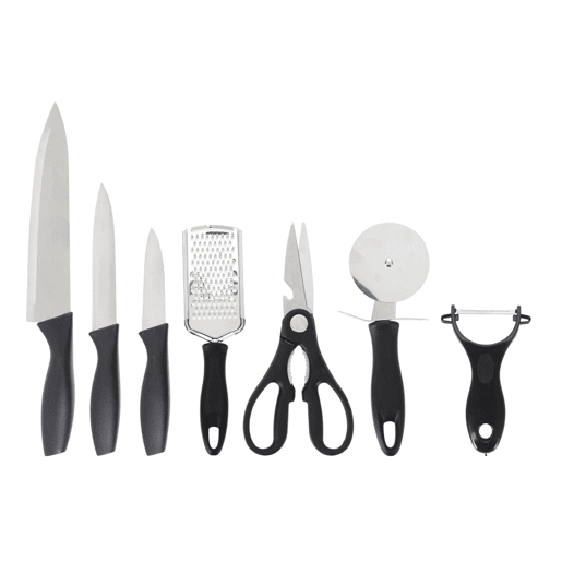 Conjunto de 7 facas de cozinha em aço inoxidável