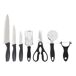 Juego de Cuchillos de cocina 7 Piezas en acero inoxidable Juego de Cuchillos de cocina 7 Piezas en acero inoxidable Negro