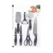 Juego de Cuchillos de cocina 7 Piezas en acero inoxidable Juego de Cuchillos de cocina 7 Piezas en acero inoxidable Negro
