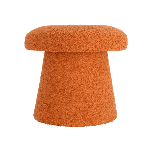 Banqueta em formato de cogumelo, tecido 100% poliéster.