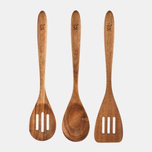 Conjunto de 3 utensílios de cozinha de madeira de acácia NOIA San Ignacio