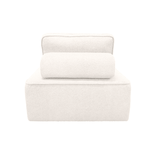 Módulo para sofá modular em boucle, 1 lugar, Bao, Creme, 90x90x74 cm