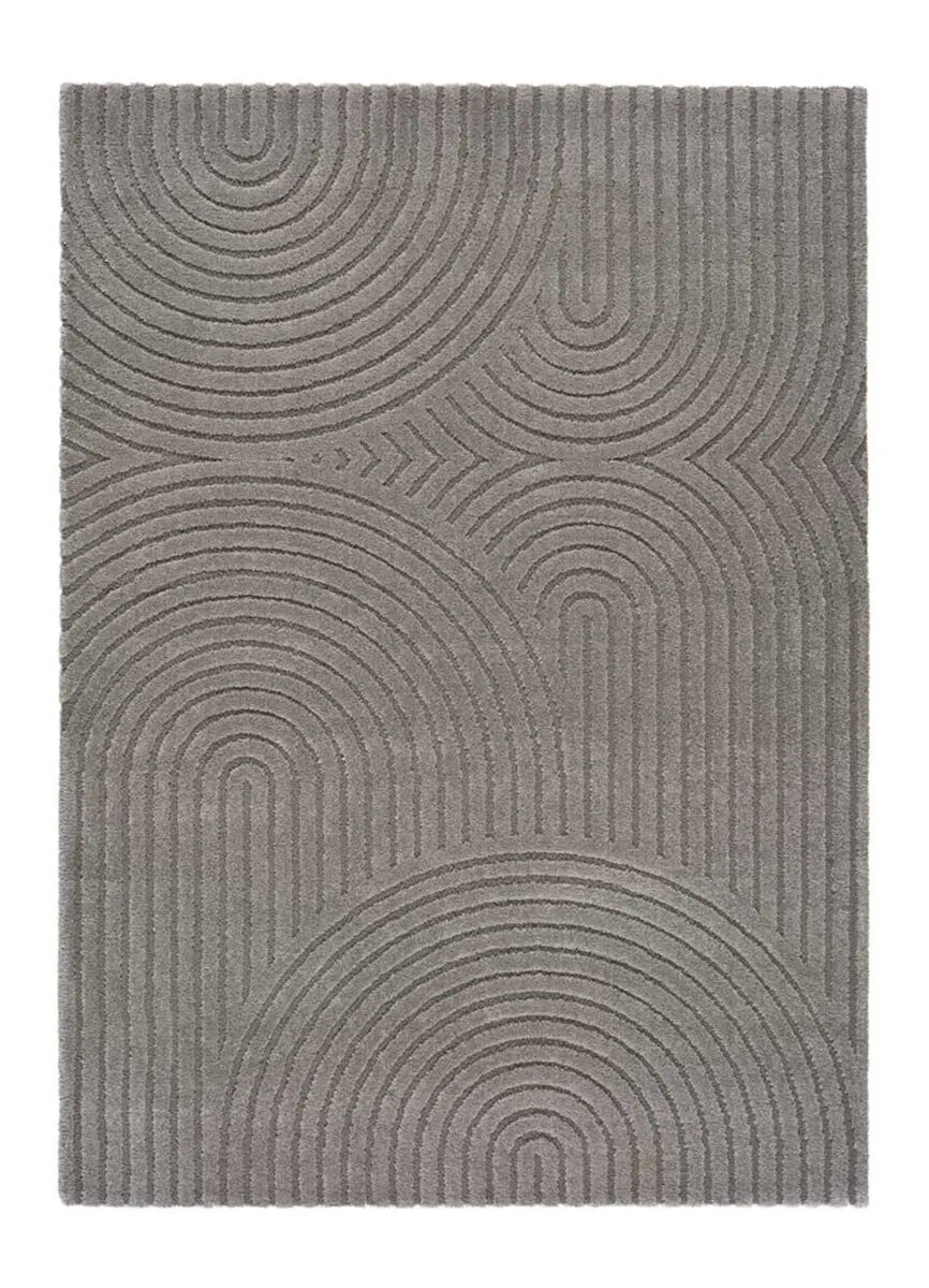 Alfombra escandinavo con relieve LINA - ATTICGO 120x170 Gris