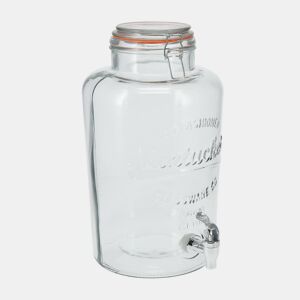 Dispensador de bebidas de vidro de 8 litros com tampa de encaixe.