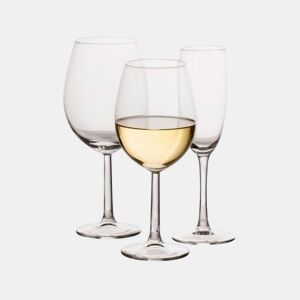 Conjunto Well Home com 18 taças de vinho e champanhe.
