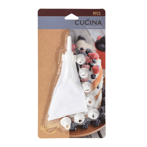 Saco de confeitar com 8 bicos removĂveis Saco de confeitar com 8 bicos removĂveis