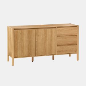 Aparador de 2 portas e 3 gavetas, 150cm, Harmony, Natural, 150x42x78 cm