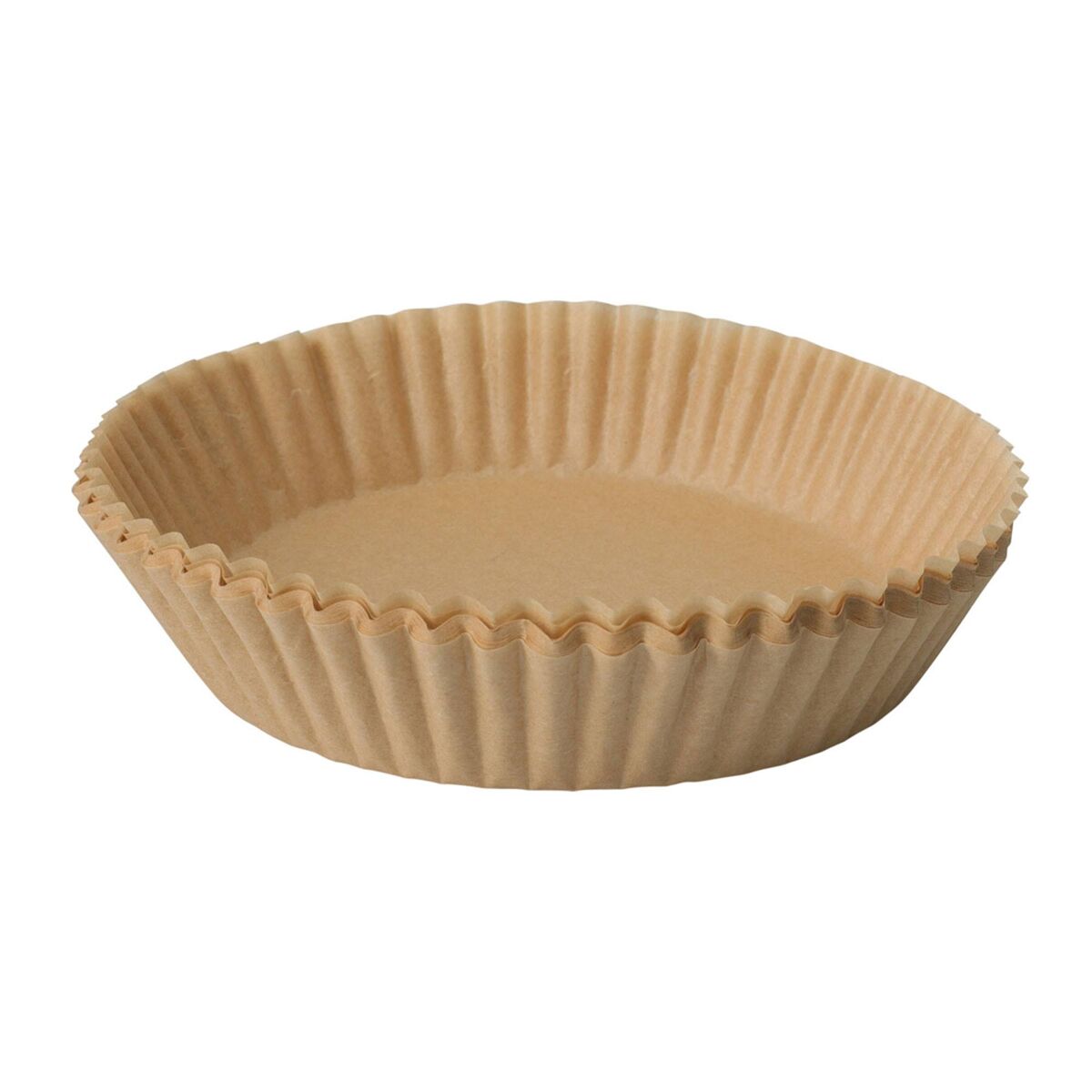 Juego de 50pzs redondas de papel para hornear en airfryer en color marrón ø16x4,5cm
