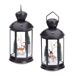 Farol Navideño decorativo con escena interior y LED Farol Navideño decorativo con escena interior y LED Negro