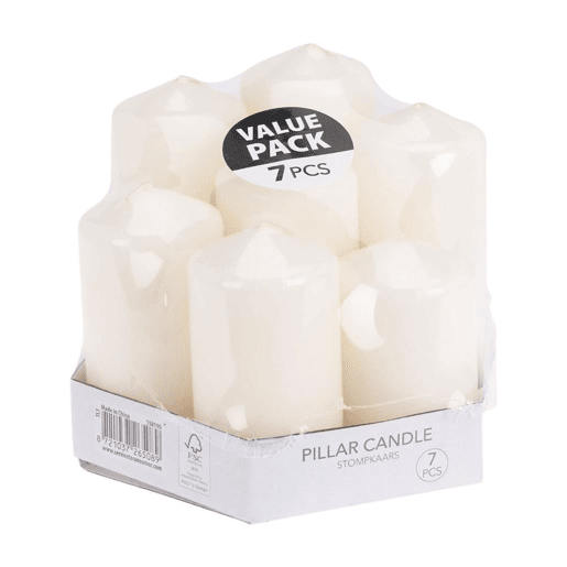 Conjunto de velas sem perfume Well Home: 7 tamanhos variados em uma caixa