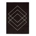 Alfombra geométrico BREDA - ATTICGO 133x190 Alfombra geométrico BREDA - ATTICGO 133x190 Negro