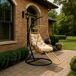 Silla Colgante Yoevu con reposapiés, confort premium Silla Colgante Yoevu con reposapiés, confort premium Beige