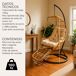 Silla Colgante Yoevu con reposapiés, confort premium Silla Colgante Yoevu con reposapiés, confort premium Beige