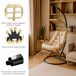 Silla Colgante Yoevu con reposapiés, confort premium Silla Colgante Yoevu con reposapiés, confort premium Beige