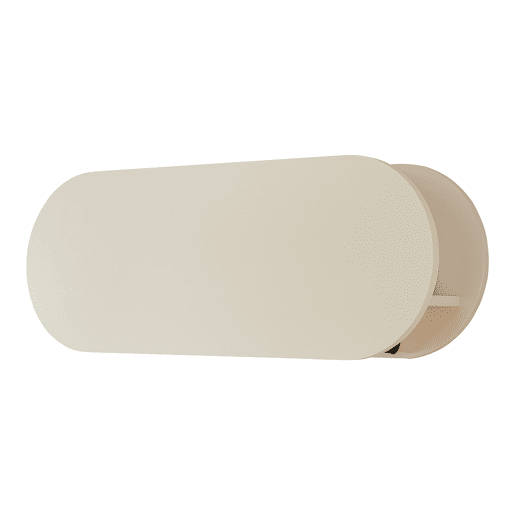 Bengaleiro de parede Vilkön prateleira + 6 ganchos 80x16x30cm Bege en.casa