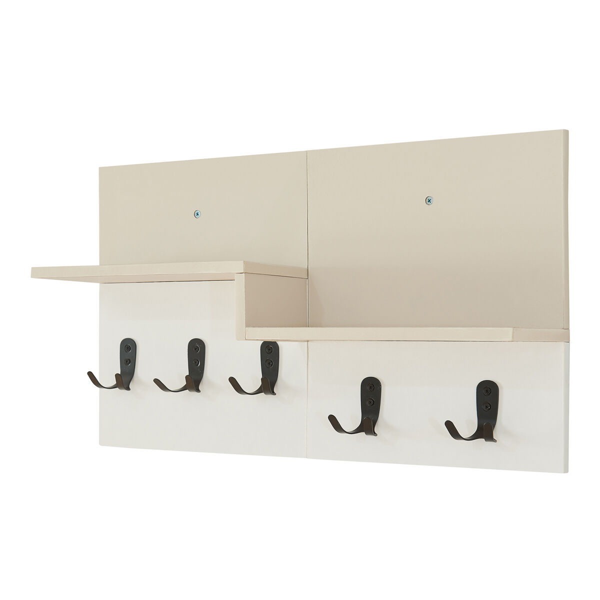 Perchero de pared botaruvn con estantes 34x59x13 cm - beige/blanco [en.casa]
