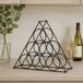 Botellero metálico compacto triangular para 6 botellas Botellero metálico compacto triangular para 6 botellas Gris