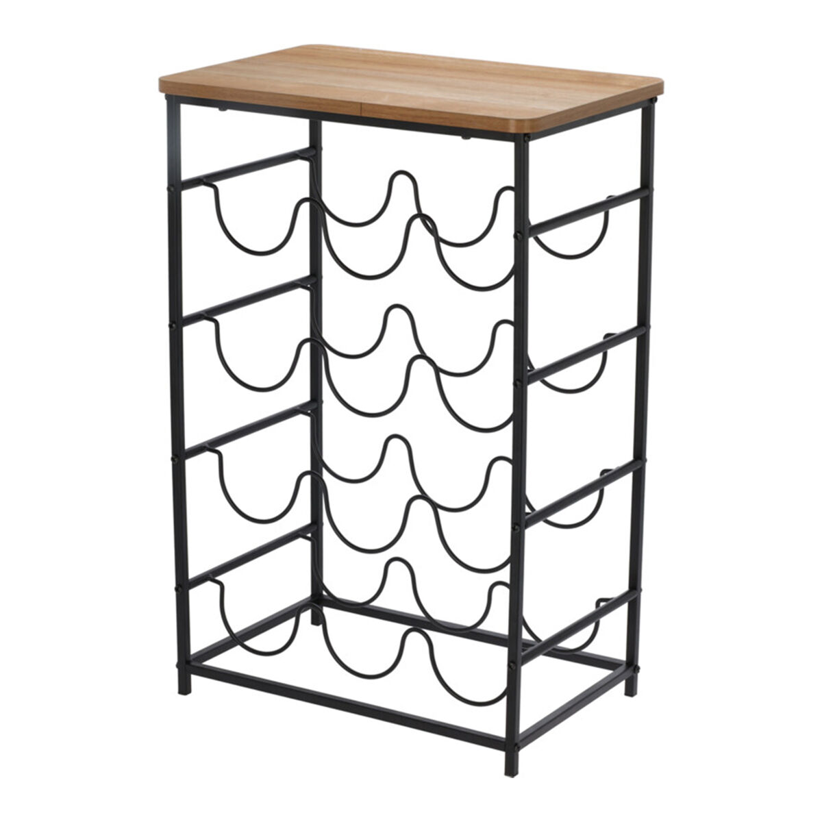 Botellero compacto y ligero de 40x26x60cm - organizador elegante para exhibir botellas