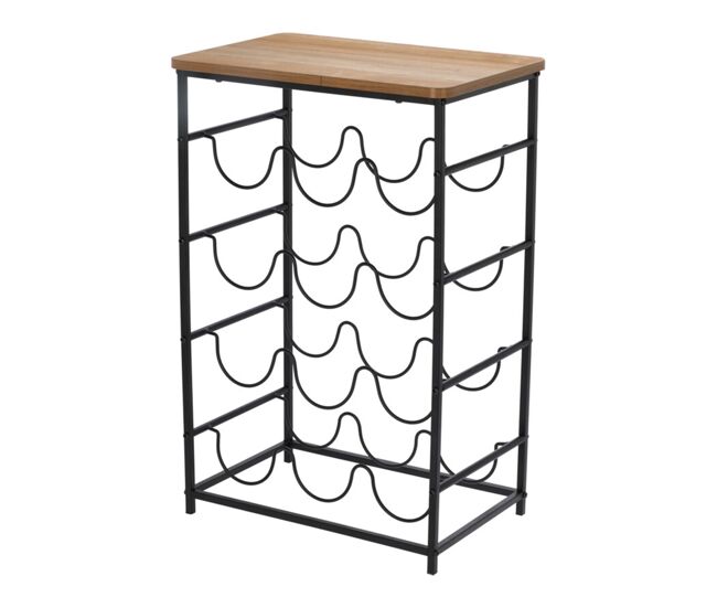 Botellero compacto y ligero de 40x26x60cm - organizador elegante para exhibir botellas
