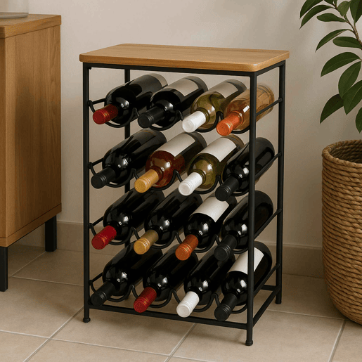 Suporte para garrafas compacto e leve