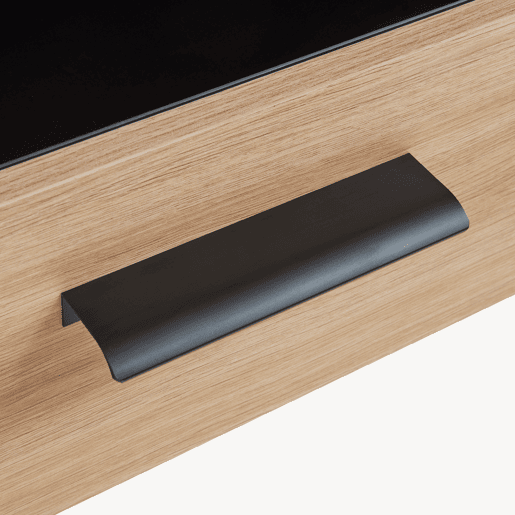 Móvel de televisão Knobbed com gaveta 2 portas 150x38x49 cm Carvalho en.casa Móvel de televisão Knobbed com gaveta 2 portas 150x38x49 cm Carvalho en.casa