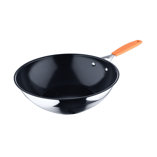 Conjunto COMPACTo de Grelha San Ignacio (28x28cm) + Wok (Ø28cm) em alumínio forjado para placas de indução.
