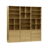 Kit prateleira, estante modular decorativa madeira, 9 elementos, Kompo, Carvalho, 210x35x210 cm