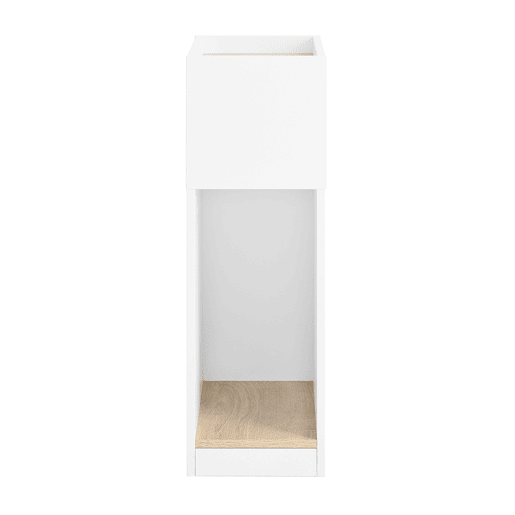 SoBuy FBT171-WN Mesa de cabeceira estreita, mesa lateral estreita com gaveta e prateleira, mesa de cabeceira moderna para quarto e sala de estar, branco, 20 x 35 x 60 cm