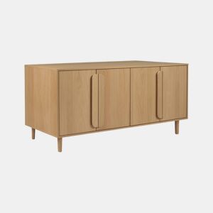 Aparador vintage efeito madeira em 4 portas, 160cm, Juliana, Carvalho, 160x45x75 cm