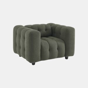 Poltrona em tecido boucle texturado, 1 lugar, Leon boucle, Caqui, 110x99x68 cm