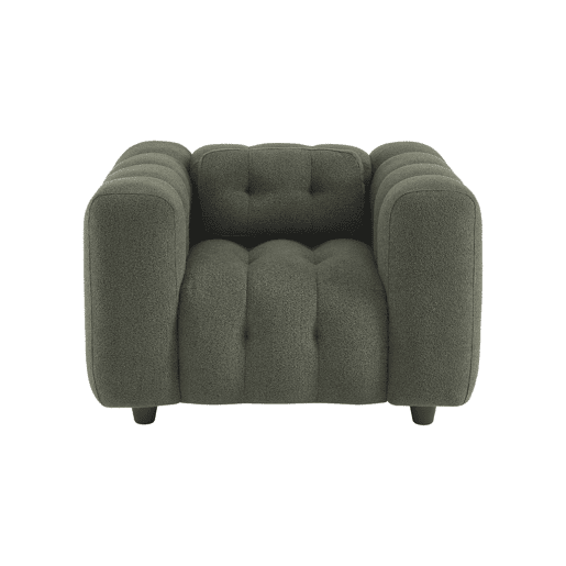 Poltrona em tecido boucle texturado, 1 lugar, Leon boucle, Caqui, 110x99x68 cm