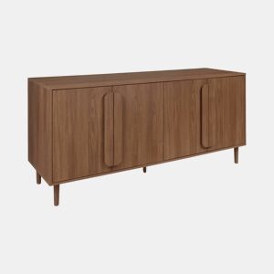 Aparador vintage efeito madeira em 4 portas, 160cm, Juliana, Madeira de nogueira, 160x45x75 cm