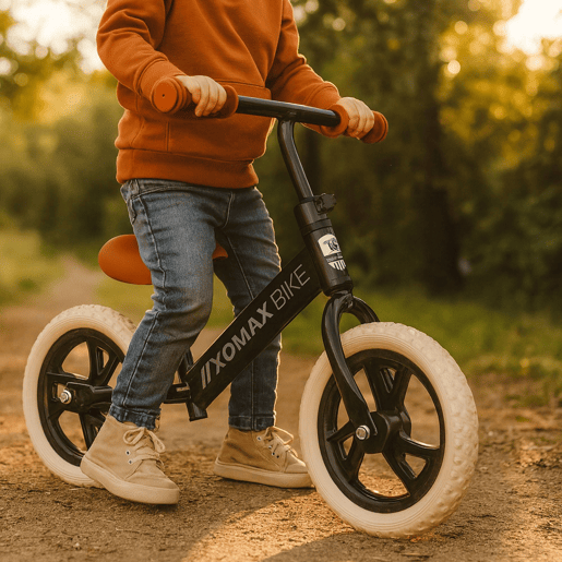 Bicicleta infantil de 12 polegadas com assento ajustável e rodas de EVA. Bicicleta infantil de 12 polegadas com assento ajustável e rodas de EVA.