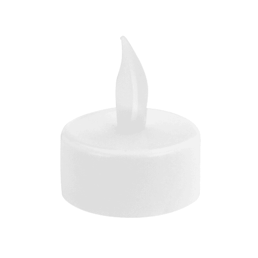 Conjunto de 24 velas de LED com efeito de cintilação e bateria incluída.