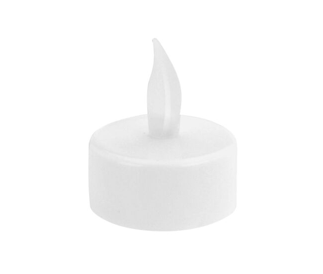 Juego de 24 velas led de té en blanco cálido parpadeante ø3,8x1,8cm con batería incluida
