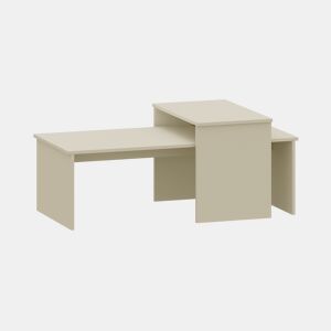 Conjunto de 2 mesas de centro Sotapim rectangulares Cor areia en.casa