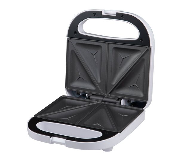 Sandwichera 750w revestimiento antiadherente, mango de tacto frío, termostato ajustable, protección contra sobrecalentamiento noia bergner