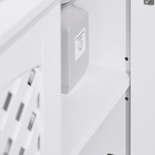 SoBuy BZR210-W Armário de lavatório de casa de banho com 2 portas e prateleira aberta - MDF E1 Armário de lavatório de casa de banho, prateleira ajustável, capacidade para 42 kg - Mobiliário que poupa espaço 80x31,5x60,5cm