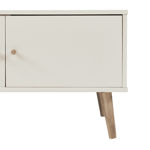 Armário para televisão Hallevil com gaveta e 2 portas 150x39x45 cm Branco en.casa