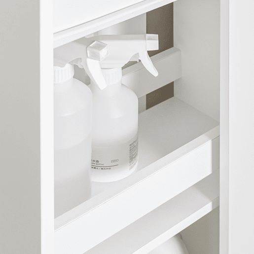 SoBuy BZR214-W Armário de casa de banho alto e estreito economizador de espaço com 1 gaveta, 2 cestos para roupa e prateleira amovível Armário de casa de banho multiusos 78x38x90cm