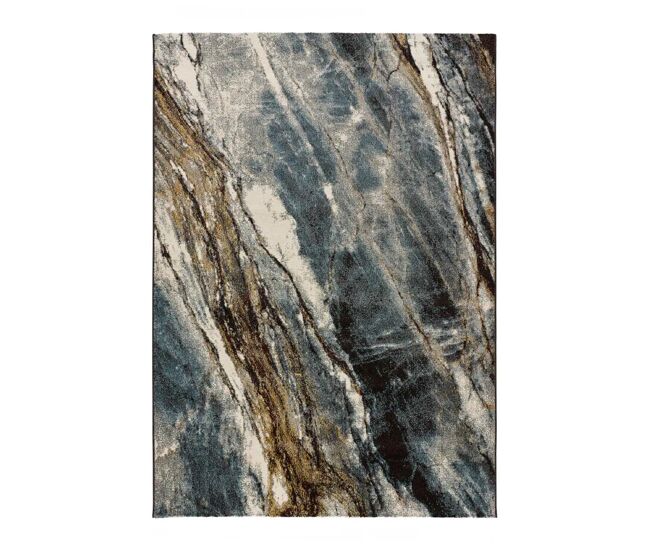 Alfombra efecto mármol gris marmol madera, 80x150 cm - atticgo