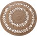 Alfombra redonda de yute trenzado con diseño calado Alfombra redonda de yute trenzado con diseño calado Natural