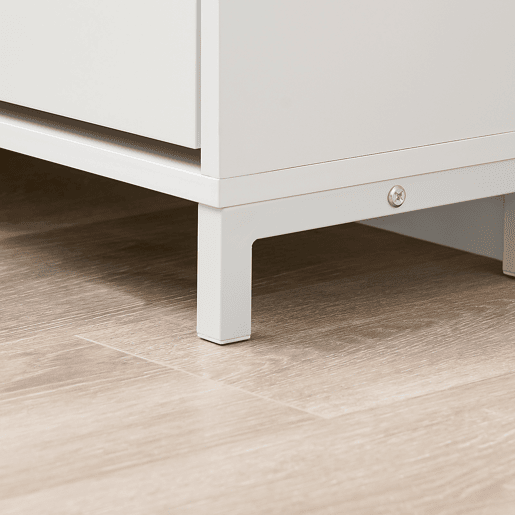 SoBuy FSR151-L-W Banco de entrada economizador de espaço Banco para arrumação com almofada almofadada e estrutura em MDF e ferro, capacidade de carga até 250 kg, design nórdico, branco e cinzento, 105x24x52 cm