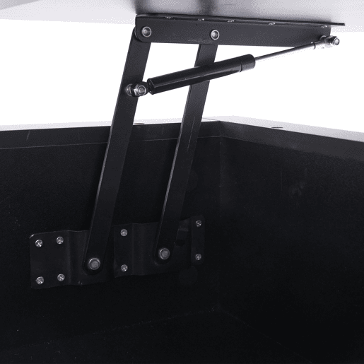 Mesa de sala moderna 90x55x41 cm - Mesa auxiliar com 4 gavetas e iluminação LED - Preta