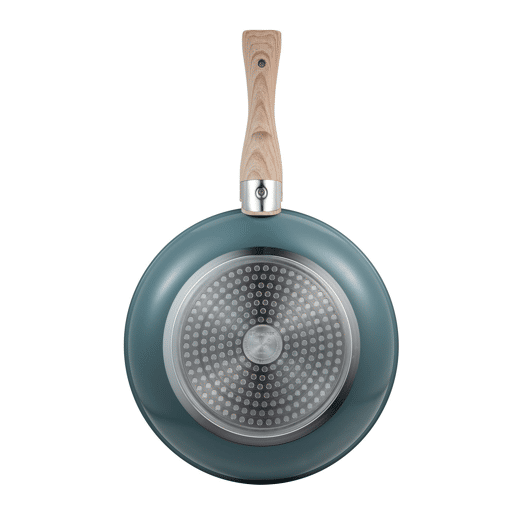 Conjunto de 4 frigideiras Ø22Ø24Ø26Ø28cm em alumínio prensado, verde + 2 cabos removíveis, Click&Cook Bergner