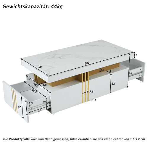 Conjunto de móveis para TV branco - Mesa de centro + móvel para TV - Multifuncional Conjunto de móveis para TV branco - Mesa de centro + móvel para TV - Multifuncional